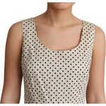 Dolce & Gabbana Beige Polka Dotted Cotton A-Line Dress DR2751-42
