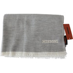 Missoni Beige 100% Wool Unisex Neck Wrap Scarf MS2006