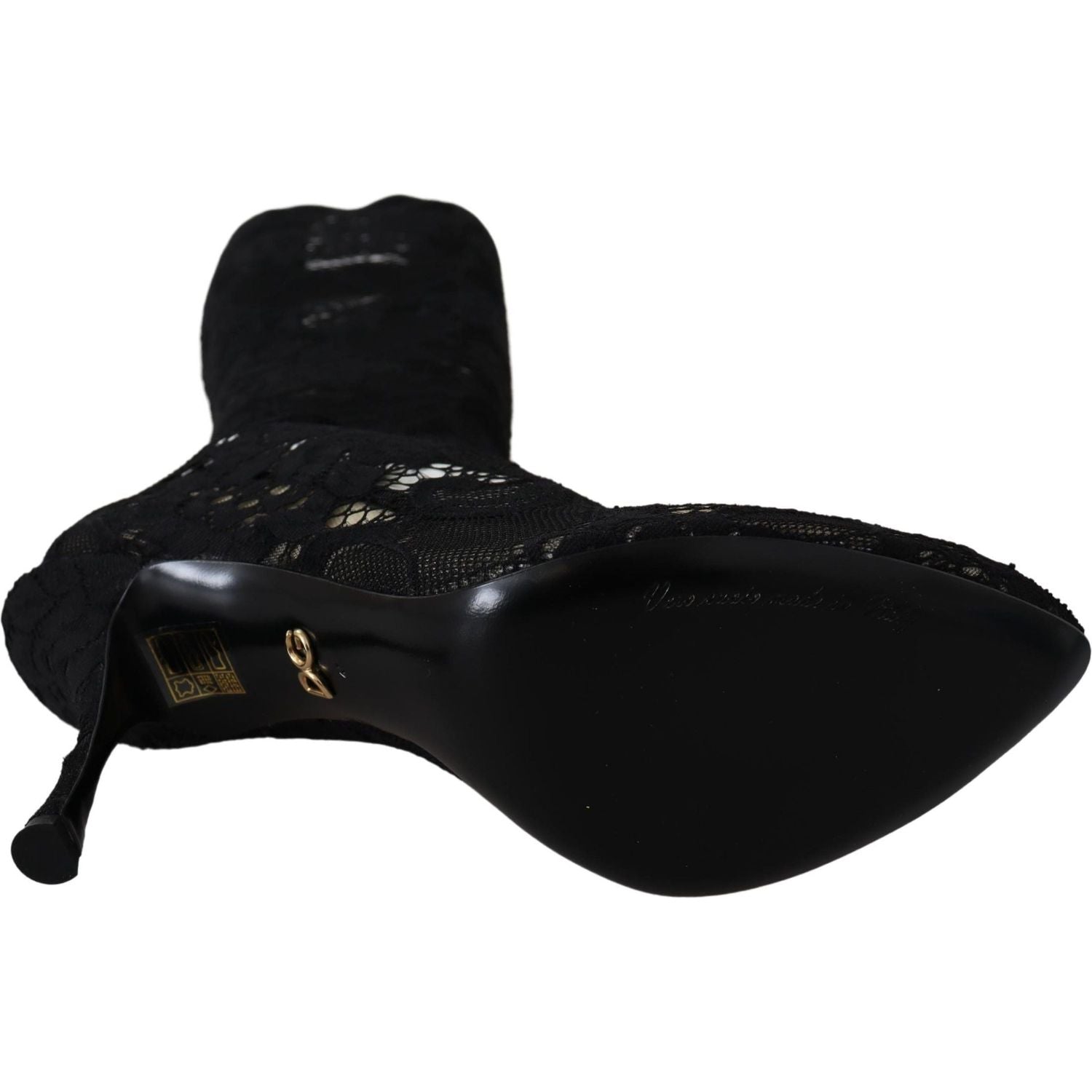 حذاء Dolce &amp; Gabbana الأنيق باللون الأسود ذو الكعب العالي