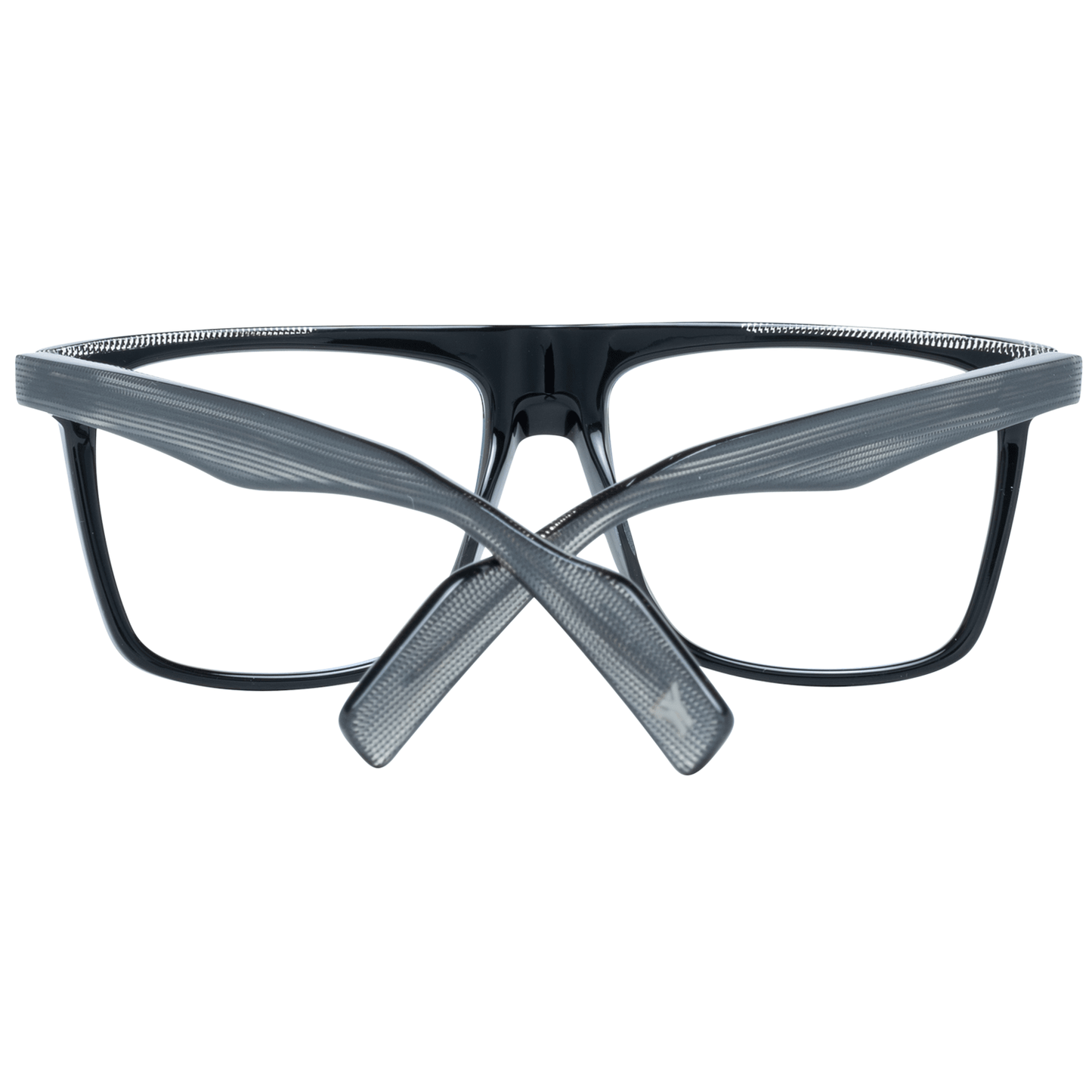 Yohji Yamamoto Black Plastic Glasses (Frames) for men with blue-filter feature, full-rim square style, and demo lenses, front view.