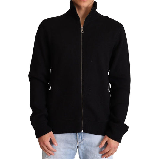 Dolce & Gabbana Elegant High Neck Cashmere Blend Sweater Dolce & Gabbana Black