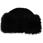 Dolce & Gabbana Black Cashmere Fur Women Beanie Women Hat HAT9234 -57