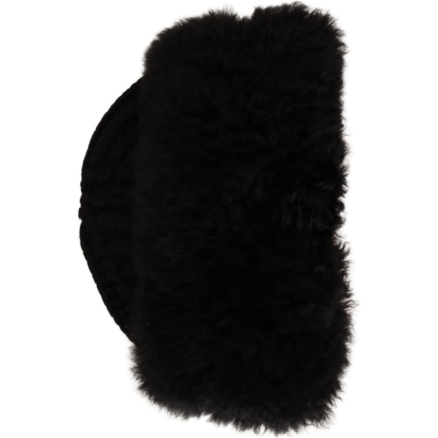 Dolce & Gabbana Black Cashmere Fur Women Beanie Women Hat HAT9234 -57