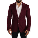 Dolce & Gabbana Elegant Maroon Bordeaux Cashmere Blazer Dolce & Gabbana Black