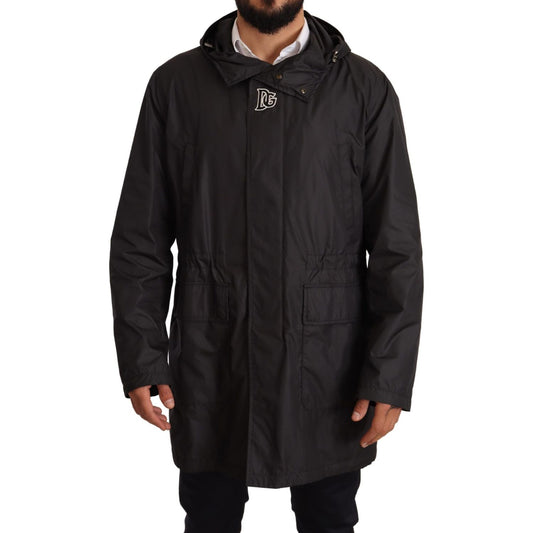 Dolce & Gabbana Elegant Black Hooded Blouson Jacket Dolce & Gabbana Black