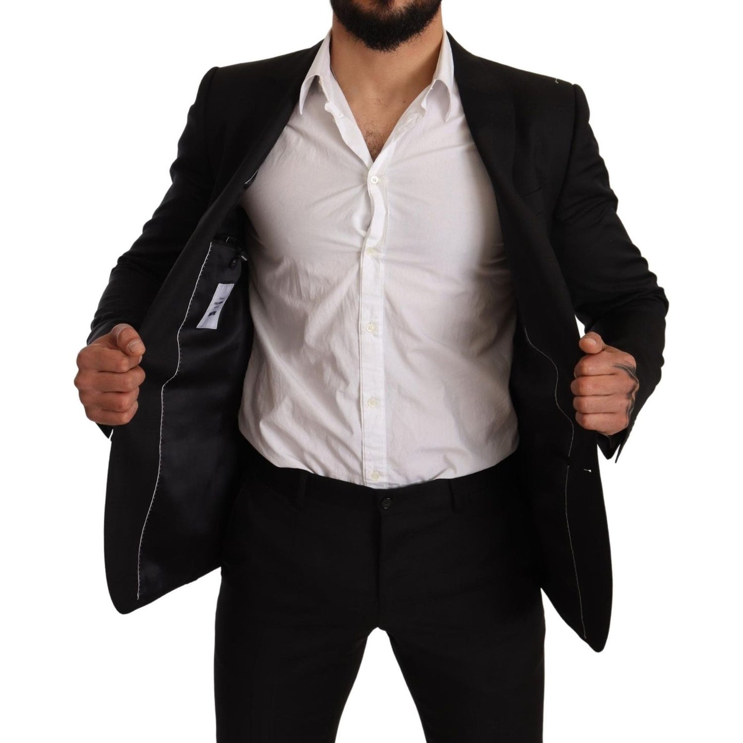 Dolce & Gabbana Black Check MARTINI SLIM FIT 2 Piece Suit KOS1885-44