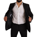 Dolce & Gabbana Black Check MARTINI SLIM FIT 2 Piece Suit KOS1885-44