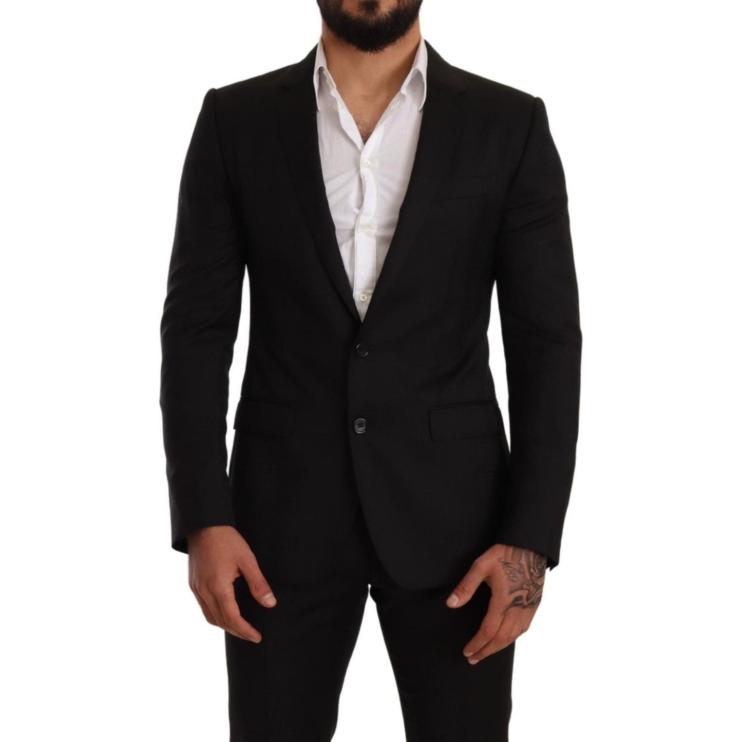 Dolce & Gabbana Black Check MARTINI SLIM FIT 2 Piece Suit KOS1885-44