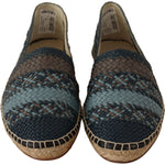 Dolce & Gabbana Elegant Woven Leather Espadrilles MAN LOAFERS Dolce & Gabbana Dark Slate Gray