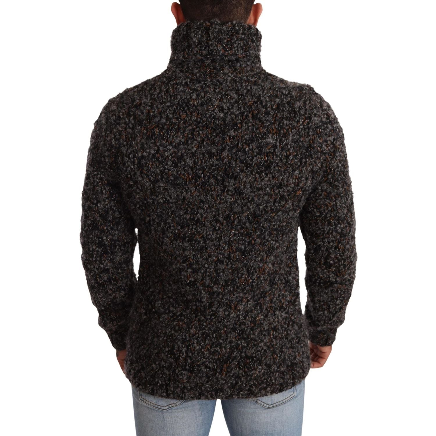 Dolce & Gabbana Gray Wool Blend Turtleneck Pullover Sweater