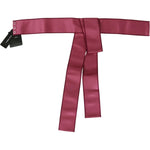 Dolce & Gabbana Pink 100% Silk 3 Button Closure Wide Waist Belt BEL60845-40