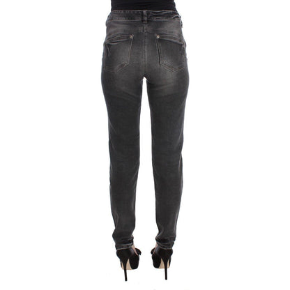 Ermanno Scervino Gray Wash Cotton Blend Stretch Jeans Pants Jeans & Pants