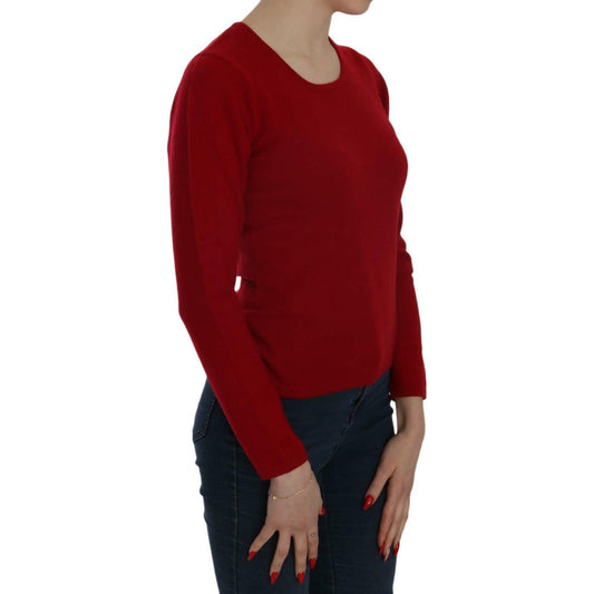MILA SCHÖN Red Round Neck Pullover Cashmere Sweater TSH3896-M