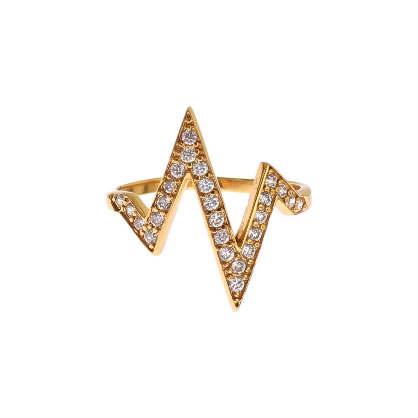 خاتم نيالايا الرائع المصنوع من الفضة الإسترلينية المطلية بالذهب