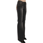 Dolce & Gabbana Black Washed Mid Waist Flared Denim Casual Jeans PAN70553- 24