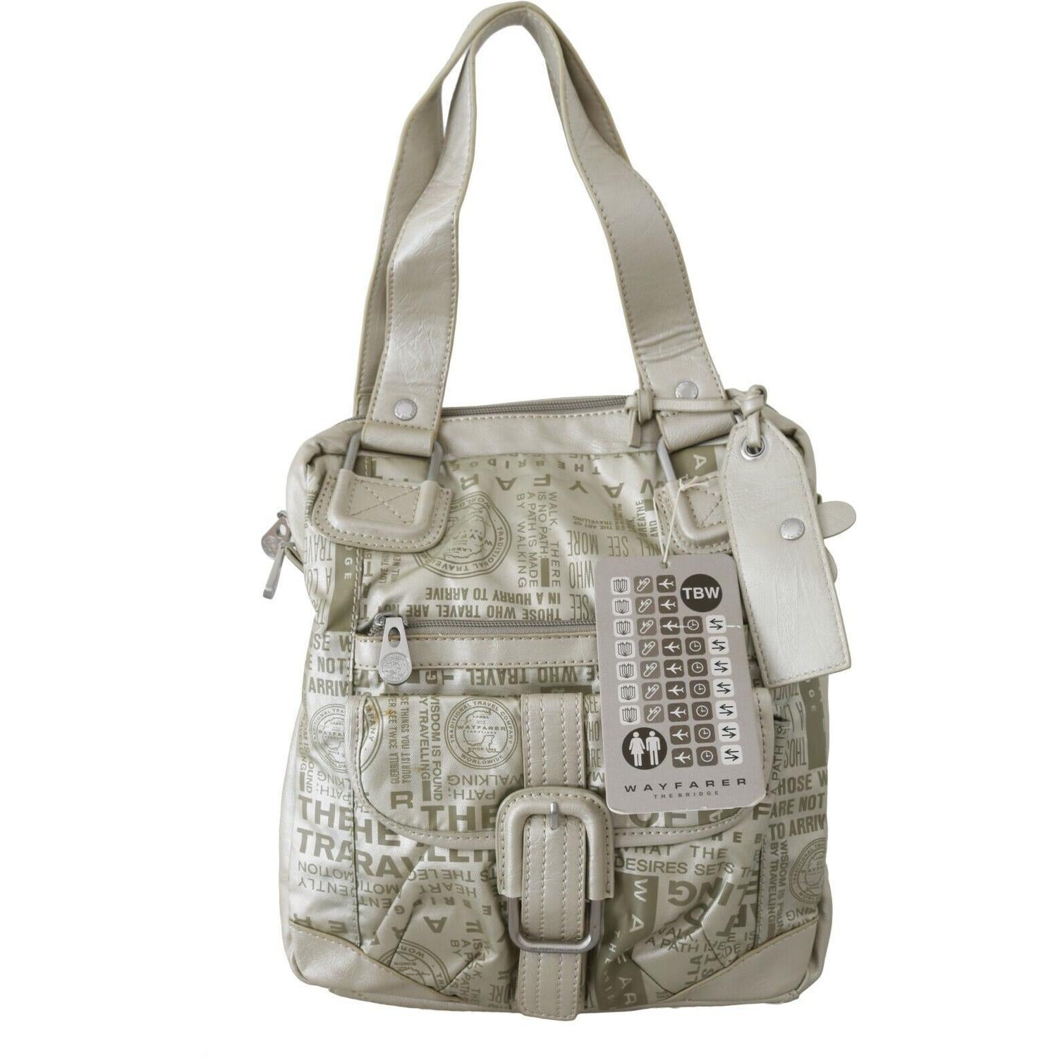 别致的白色布艺单肩包