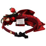 Dolce & Gabbana Red Tiara Berry Fruit Crystal Bow Hair Diadem Headband SMY100807