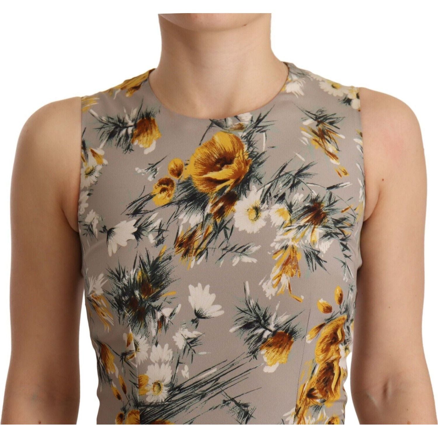 优雅花朵紧身迷你连衣裙