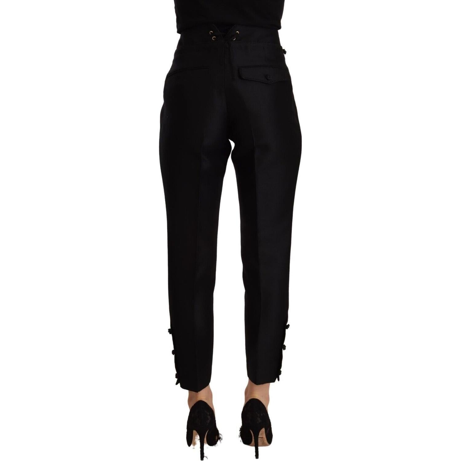 بنطلون Dsquared² Elevated Elegance بخصر مرتفع وضيق