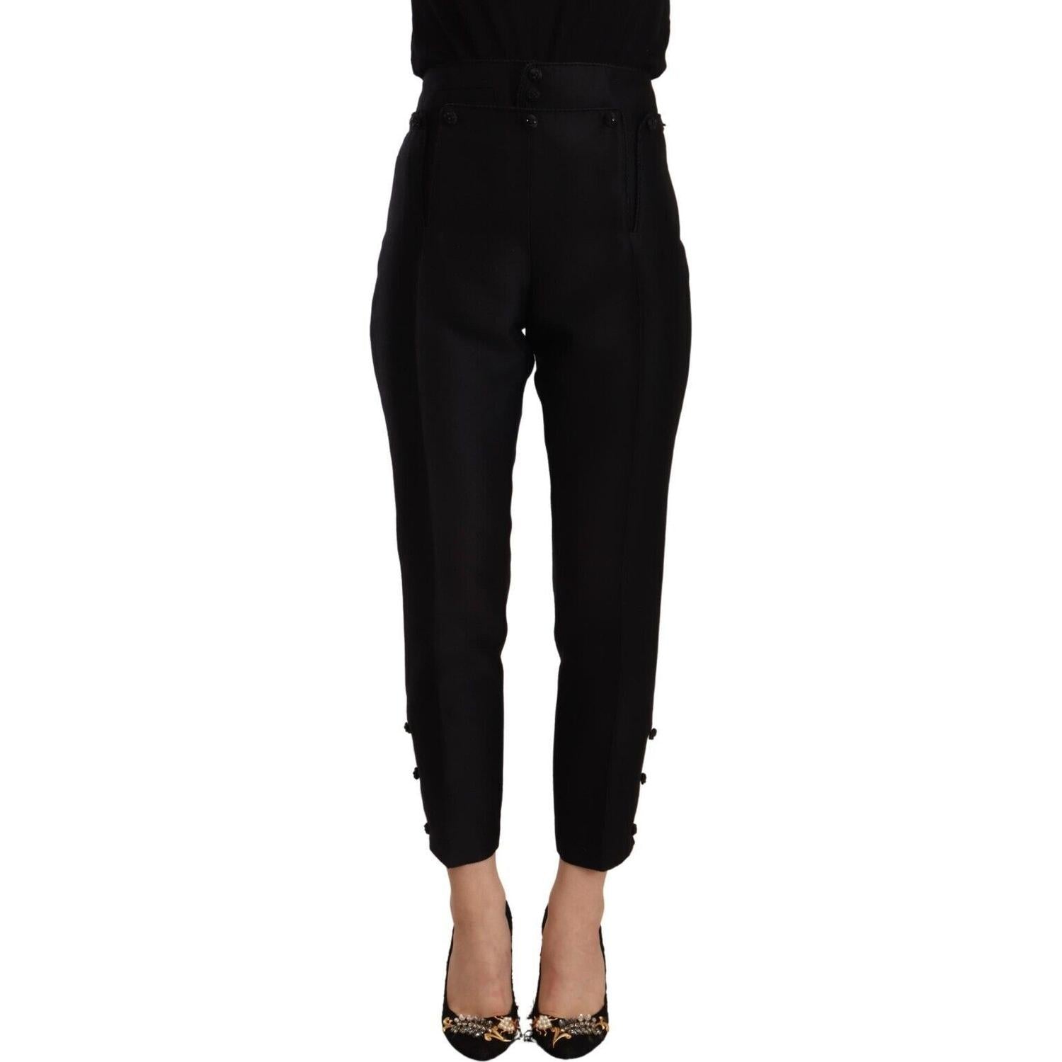 بنطلون Dsquared² Elevated Elegance بخصر مرتفع وضيق