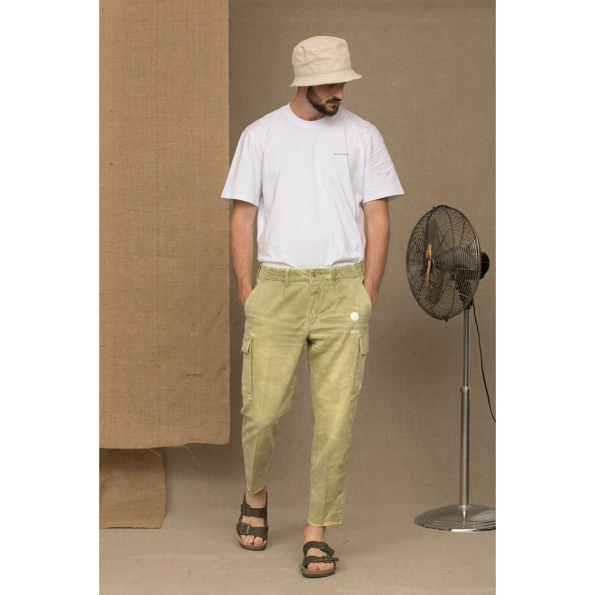 بنطلون جينز رجالي من القطن باللون الأخضر من دون ذا فولر