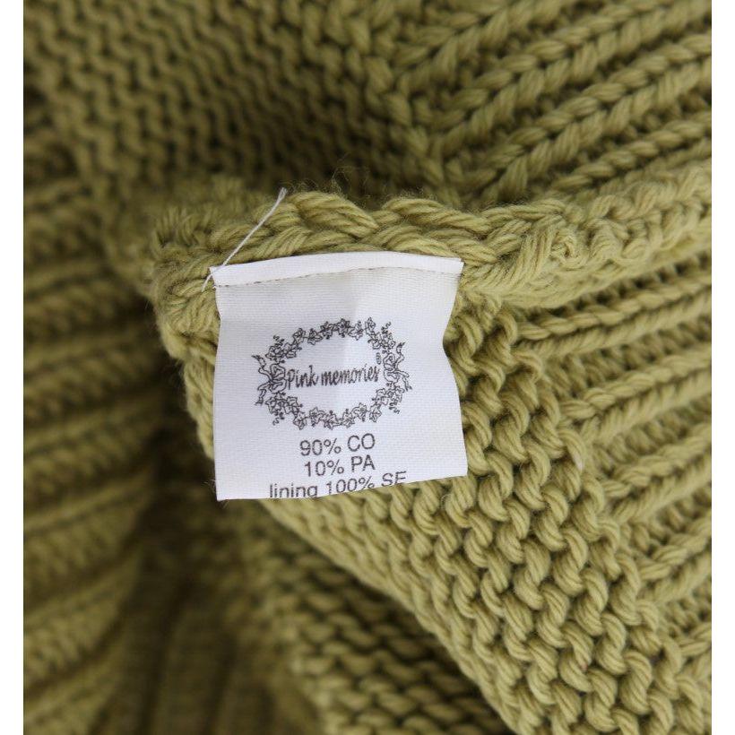 优雅绿色无袖背心毛衣