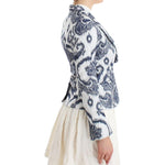 Christian Pellizzari Elegant Two-Tone Blue Short Blazer Blazer Jacket Christian Pellizzari Light Gray