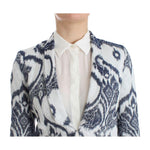 Christian Pellizzari Elegant Two-Tone Blue Short Blazer Blazer Jacket Christian Pellizzari Light Gray
