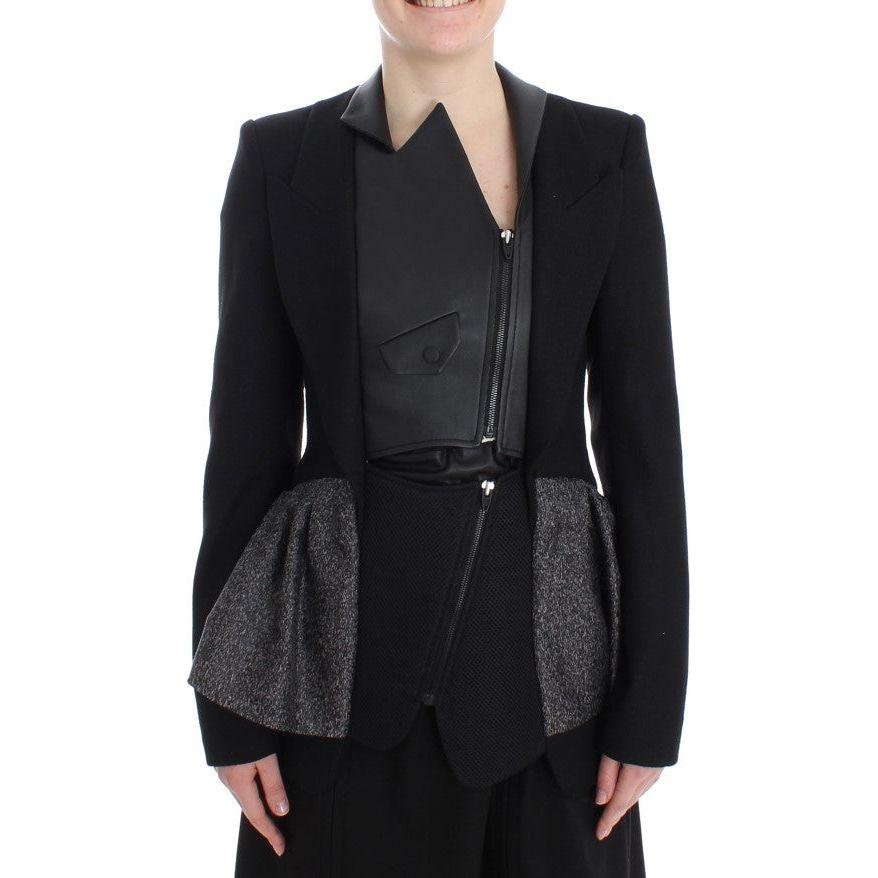 KAALE SUKTAE Black Short Blazer Coat Biker Jacket SIG12606-1