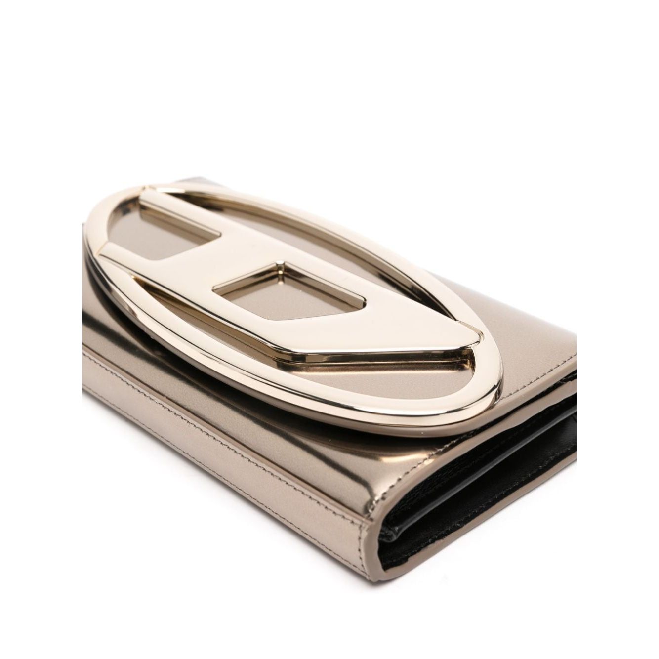 Diesel 1Dr leather wallet-on-chain Clutches