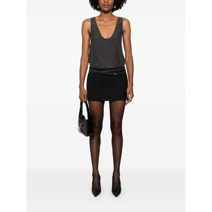Saint Laurent Henley-neck silk tank top Topwear