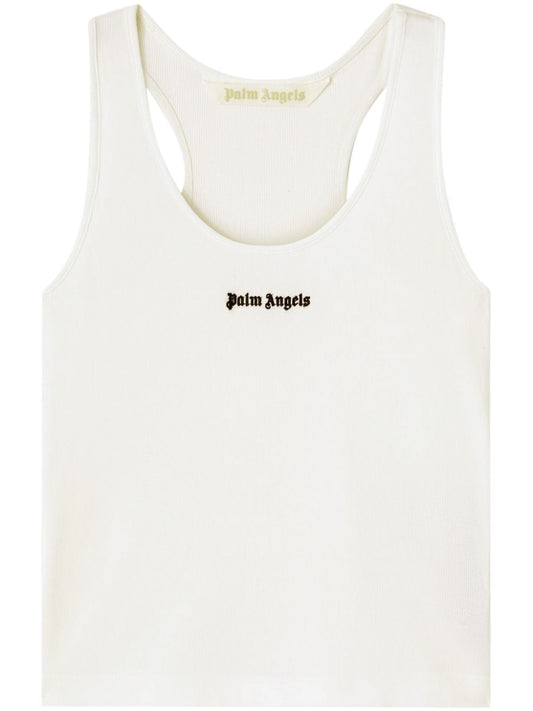 Palm Angels Top White Topwear Palm Angels White Smoke