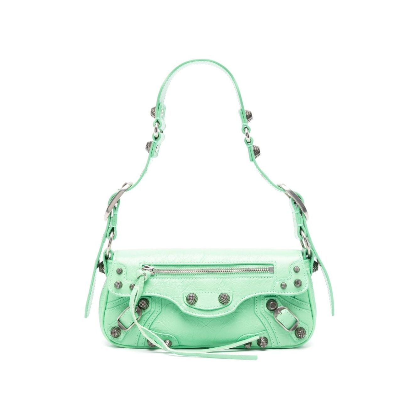 Front view with bag zipped and handles upright.