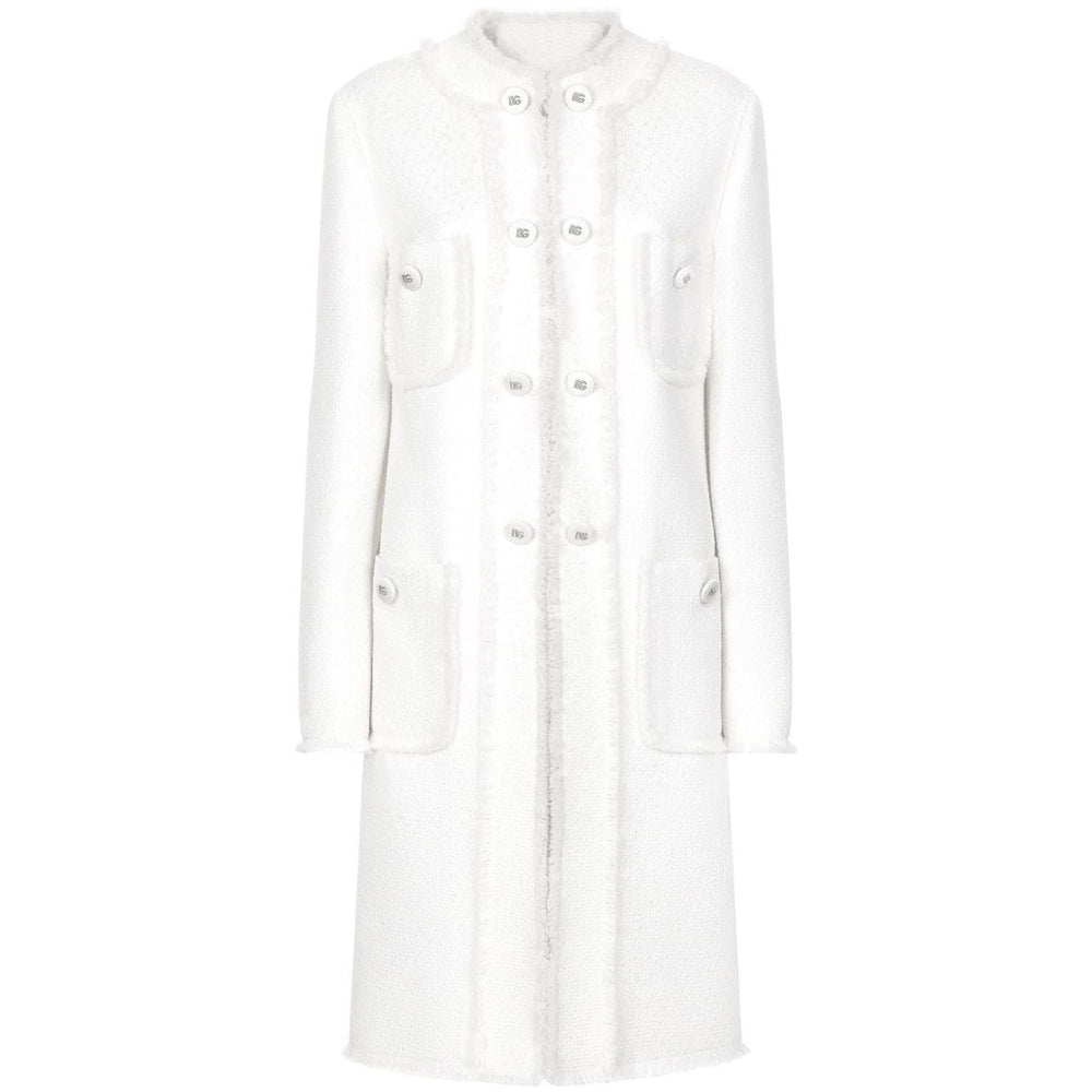 Dolce & Gabbana Single-breasted raschel tweed coat Jackets