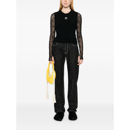 Marine Serre Crescent Moon-embroidered tank top