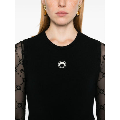 Marine Serre Crescent Moon-embroidered tank top