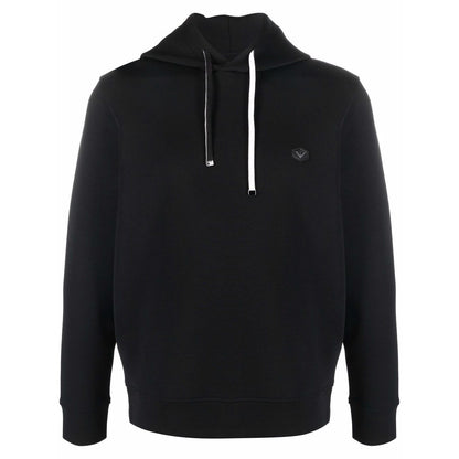 Emporio Armani Hooded sweatshirt with micro logo patch Topwear