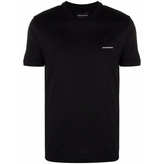 Emporio Armani ASV Lyocell blend jersey T-shirt with micro logo lettering Topwear