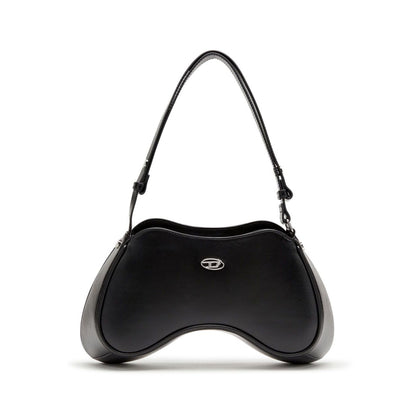 Diesel Play-Semi-gloss leather shoulder bag Shoulder