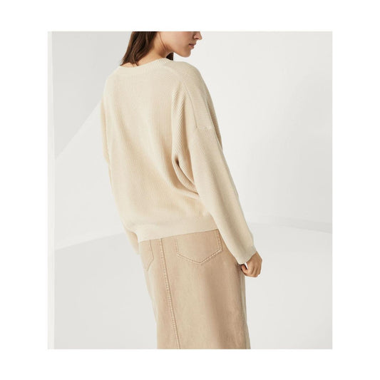 Brunello Cucinelli cotton english rib sweater with shiny detail M19255002C9733-P25