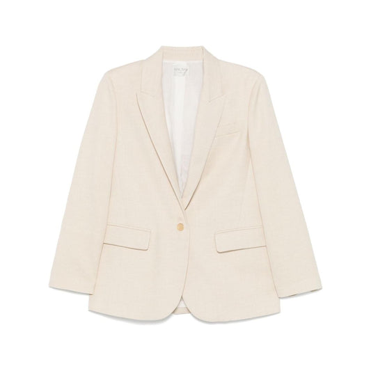 Forte Forte Single-Breasted Blazer Jackets Forte Forte Antique White