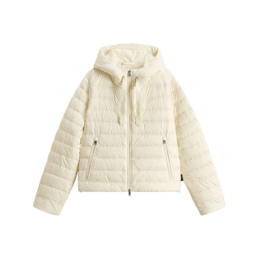Woolrich Women's Padded Microfiber Jacket White Jackets Woolrich Light Gray