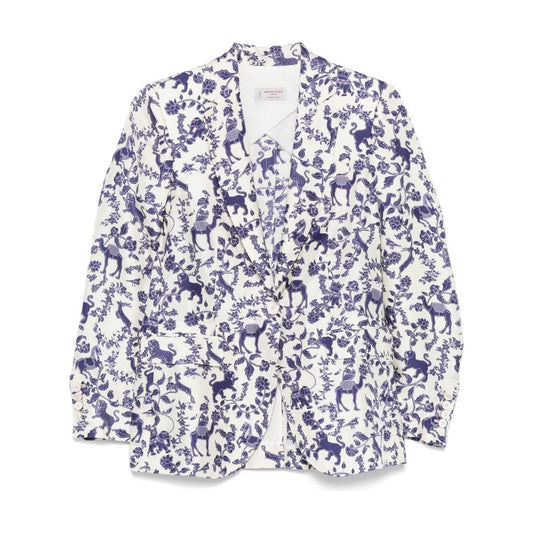 Alberto Biani printed blazer Jackets Alberto Biani Dim Gray