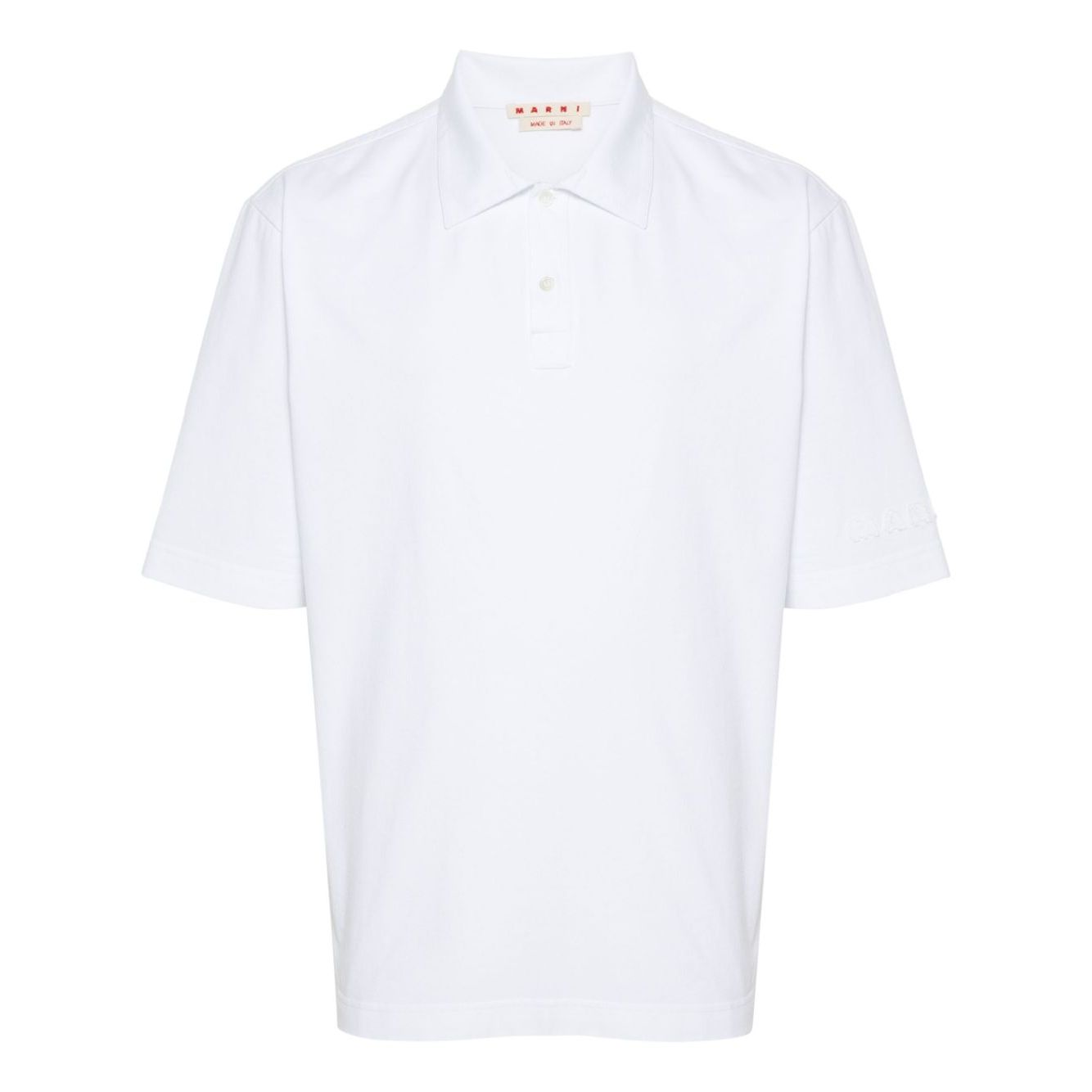 Marni logo-patch polo shirt