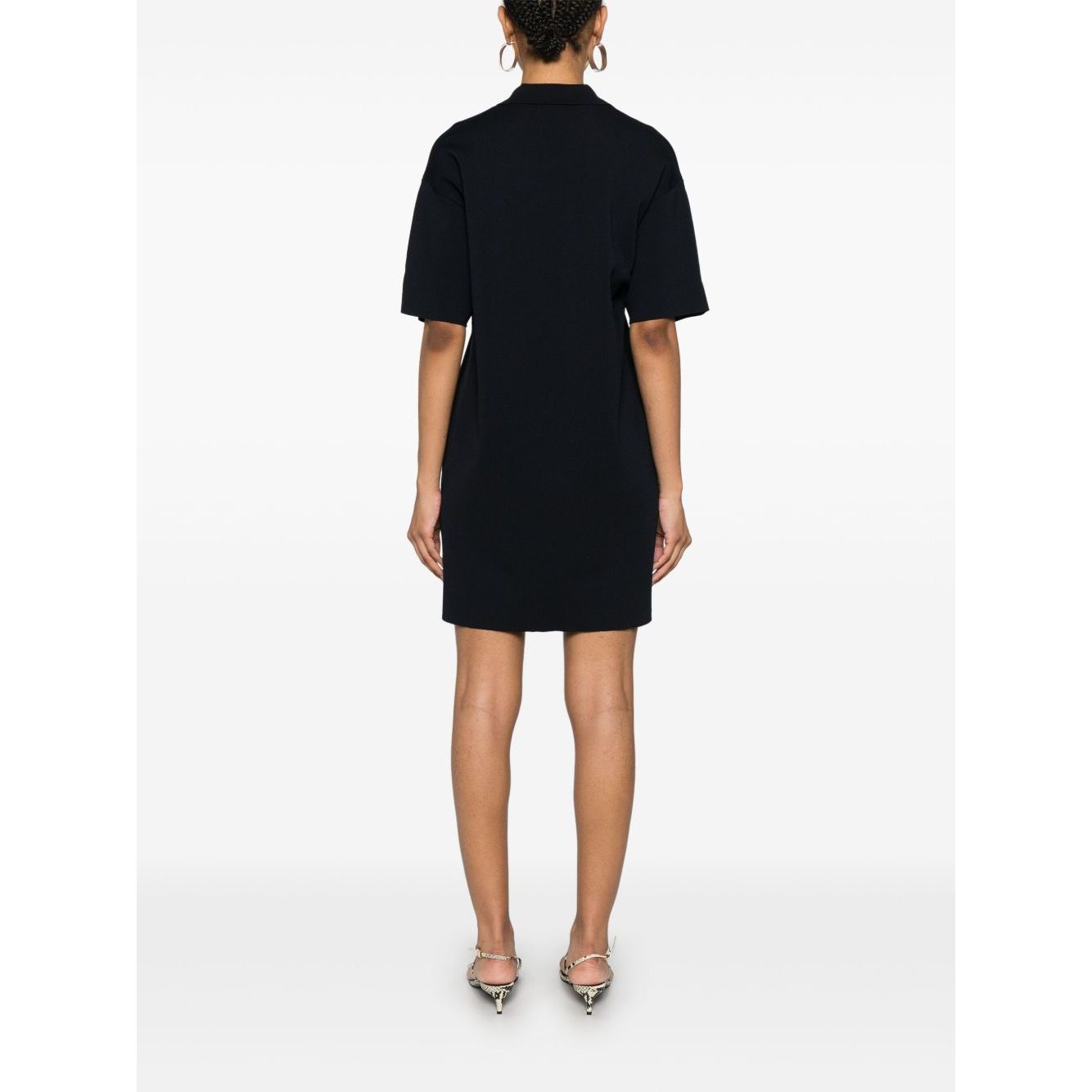 Parosh mini dress with collar detail and V-neckline