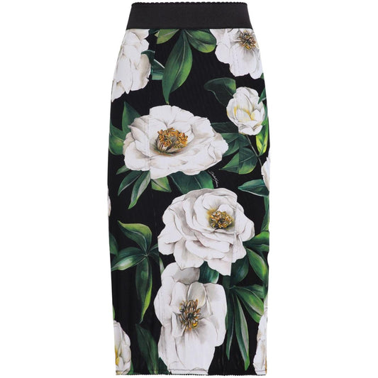 Dolce & Gabbana Floral print elastic pencil skirt