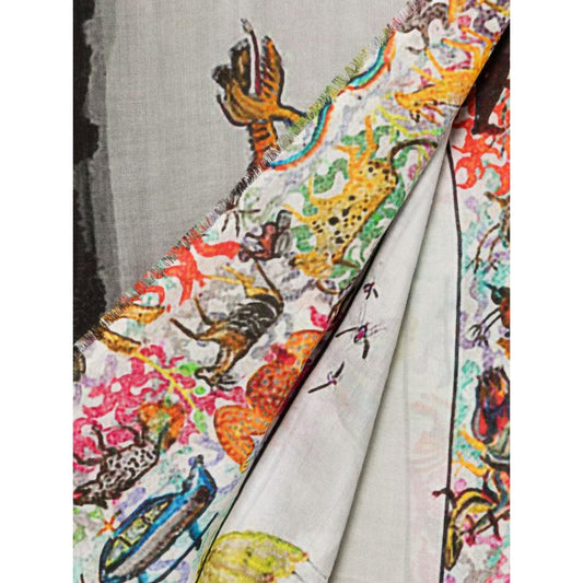 Faliero Sarti Scarf with giraffe and zebra print