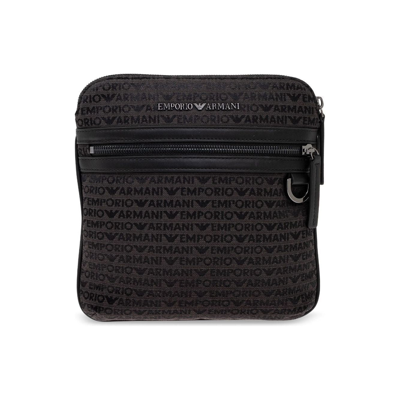 Front view with bag zipped and handles upright.