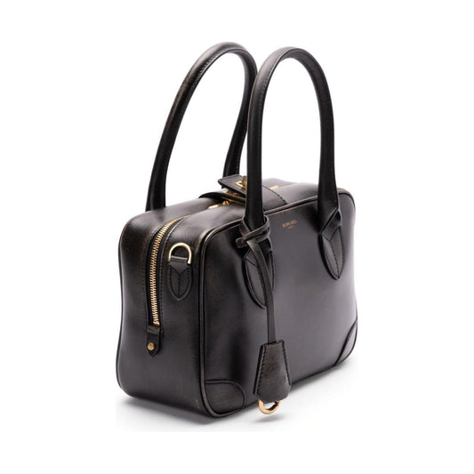 Golden Goose Vita Bag in smooth black leather and gold details GWA00470A00086790100-P25