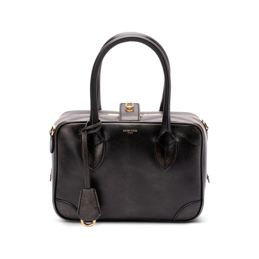 Golden Goose Vita Bag in smooth black leather and gold details GWA00470A00086790100-P25